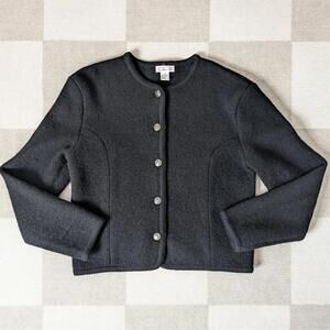 Vintage 90s Talbots 100% wool short cardigan jacket